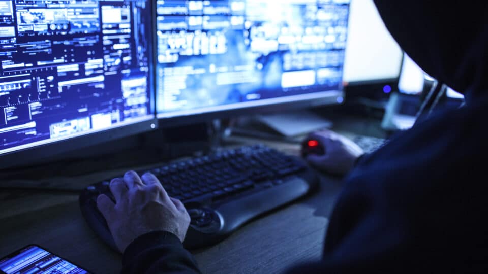 Cybercriminal hacking