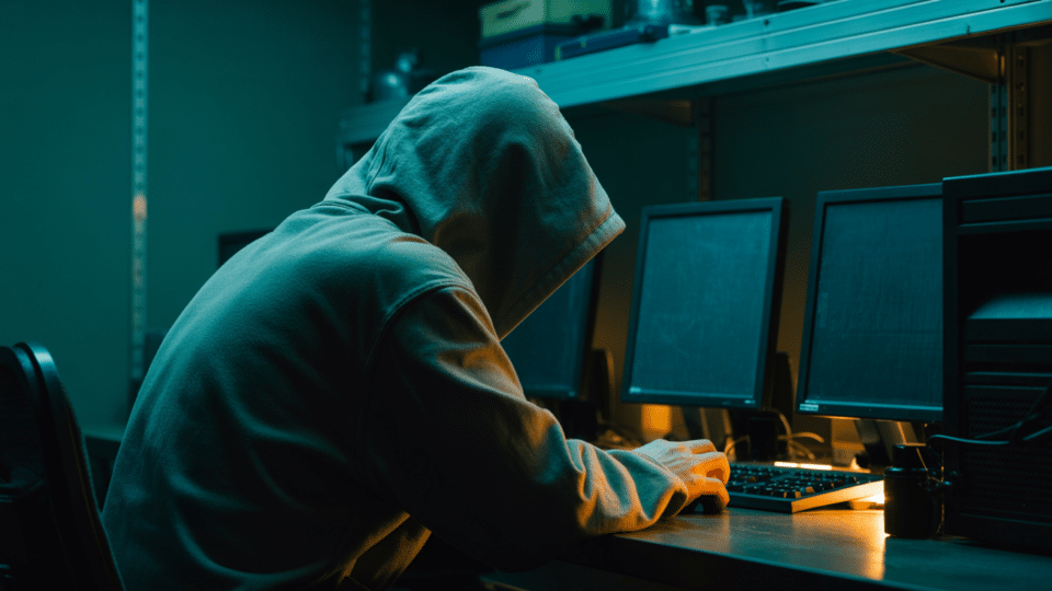 hacker and computer