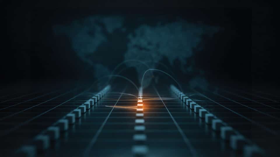 cyberattack abstract visualisation
